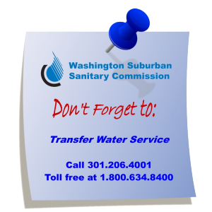 Blue WSSC Dont forget to transfer water